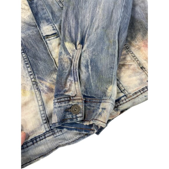 Jordan Craig Legacy Edition Mens Acid Wash distressed street Denim Jacket XL - Picture 7 of 15